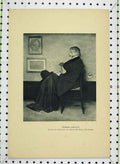 Original Old Antique Print Potrait Thomas Carlyle James Whistler