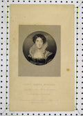 Original Old Antique Print 1831 Portrait Lady Agnes Buller Dean 19th Century