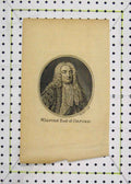 Original Old Antique Print Portrait Walpole Earl Orford Chambars