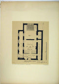 Original Old Antique Print 1819 View Plan Guildhall Chapel London 19th Century