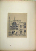 Original Old Antique Print 1815 View Guildhall Chapel King London 19th Century