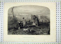 Original Old Antique Print Children Playing Man Crucified Armytage