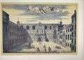 Original Old Antique Print 1755 Exterior Prospect Guildhall Griggs