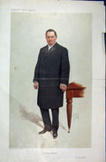 Original Old Antique Print Dr Bland Sutton Vanity Fair Cartoon Surgeon Elf