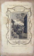 Original Old Antique Print C1750 Scene Mordecai Honoured Haman Matthew Henry