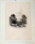 Original Old Antique Print Country Scene John Cousen C1880 Scrapbook Victorian