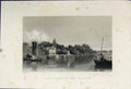 Original Old Antique Print View Cawnpore River Boat C1880 Town Scene Mottram