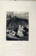Old Antique Print View Queen Henrietta Sheltered Parliamentarians C1880 19th