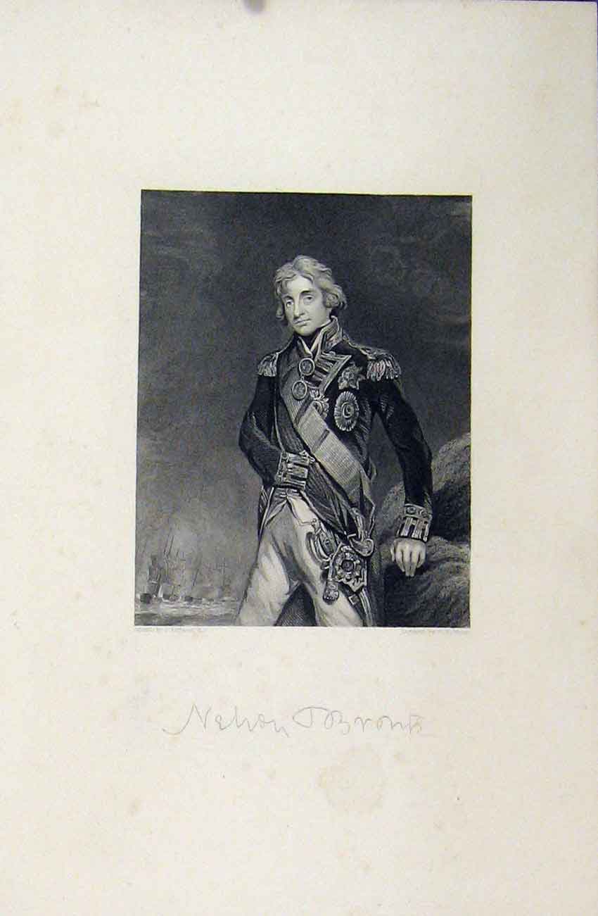 Original Old Antique Print Nehon Bronte Man Sier C1880 Robinson 19th