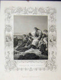 Old Antique Print C1860 Scene Jerusalem Hath Sinned Bible Studies Rogers 19th