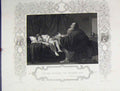 Original Old Antique Print C1860 Scene Elijah Raising Widow'S Son Rogers Bible