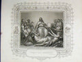 Old Antique Print Scene Christ Comforter C1860 People Bible Study Rogers 19th