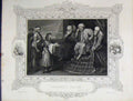 Original Old Antique Print C1860 Bible Study Scene Pharaoh'S Dream Rogers 19th