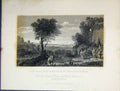 Original Old Antique Print Landscape Sinon Brought Prisoner Priam C1860 Bible