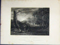 Old Antique Print Scene Cephalus Procris C1860 Country Scene Bible Study 19th
