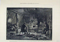 Original Old Antique Print 1882 Jeannette Expedition Hut Lena Mouth Danenhauer