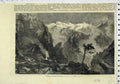 Original Old Antique Print 1858 Charcoal Burning Tyrenese Alps Mountains 19th