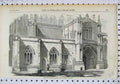 Old Antique Print 1857 View South-Western Chapel Boston Church Restored 19th