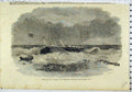 Original Old Antique Print Ship Wreck Polyphemus Hautsholmen Lighthouse