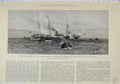 Original Old Antique Print 1887 San Remo Crown Princess Duke Edinburgh Smyrna