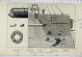 Old Antique Print 1886 Scene Bursting Gun Deck H. M. S Collingwood Ship 19th