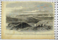 Original Old Antique Print View Sebastopol North Side Bridge River