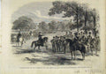 Old Antique Print 1862 Volunteer Fete Shrubland Ipswich George Middleton 19th