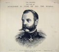 Original Old Antique Print 1881 Portrait Late Alexander Czar Russias Victorian