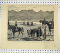 Old Antique Print Afghan Campaign Deportation Sirdars India Prayer Horse