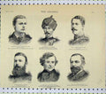 Original Old Antique Print 1884 Probyn Royds Slade Marriott Gibson Wilkins 19th