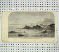 Original Old Antique Print Scene Wreck Amelia Hermitage Rocks Jersey Ships 19th