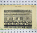 Original Old Antique Print 1882 Procession Night Boats Saluting River Varsity