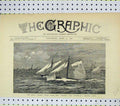 Old Antique Print Royal Thames Yacht Race 1881 Maggie Buttercup Beating 19th