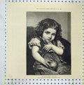 Original Old Antique Print 1876 Portrait Spoiled Child Young Girl Ball 19th