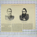 Old Antique Print 1882 Portrait Leiutenant James Allan Park Charles Wahab 19th