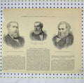 Original Old Antique Print 1882 Portrait Ollivant Thomas Queensland Watson Bart