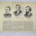 Original Old Antique Print 1882 Portrait David Wedderburn Wellesley Fyfe Artist