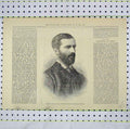 Original Old Antique Print 1882 Portrait Sir Malet British Consul-General Egypt