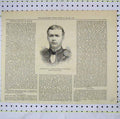Original Old Antique Print 1882 Portrait Lieutenant Brooks Gordon Highlanders