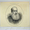 Original Old Antique Print 1882 Charles Garrett Liverpool President Wesleyan