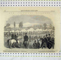 Old Antique Print 1861 Cambridge University Volunteers Prince Wales Murdo 19th