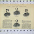 Original Old Antique Print 1882 Siers Royal Fusiliers Taylor Ashford Pitchford