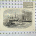 Old Antique Print 1856 Running Down Brigantine Virtue Resolute Kingstown 19th