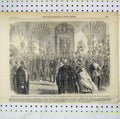 Old Antique Print 1862 Presentation Lord Palmerston Portrait Dover Dieu 19th