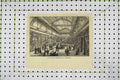 Original Old Antique Print Interior Fine-Art Exhibition Leicester