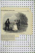 Original Old Antique Print 1846 Scene Comedy Beggar Horseback Haymarket Theatre