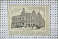 Original Old Antique Print View St Martin-In-The-Fields Townhall