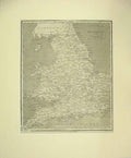 Original Old Antique Print C1890 Map England Wales Counties 19th