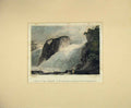 Original Old Antique Print 1810 Hand Coloured View Fall Rhine Switzerland 19th