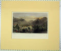 Original Old Antique Print Hand Coloured 1840 View St John Luzern Taylor 19th